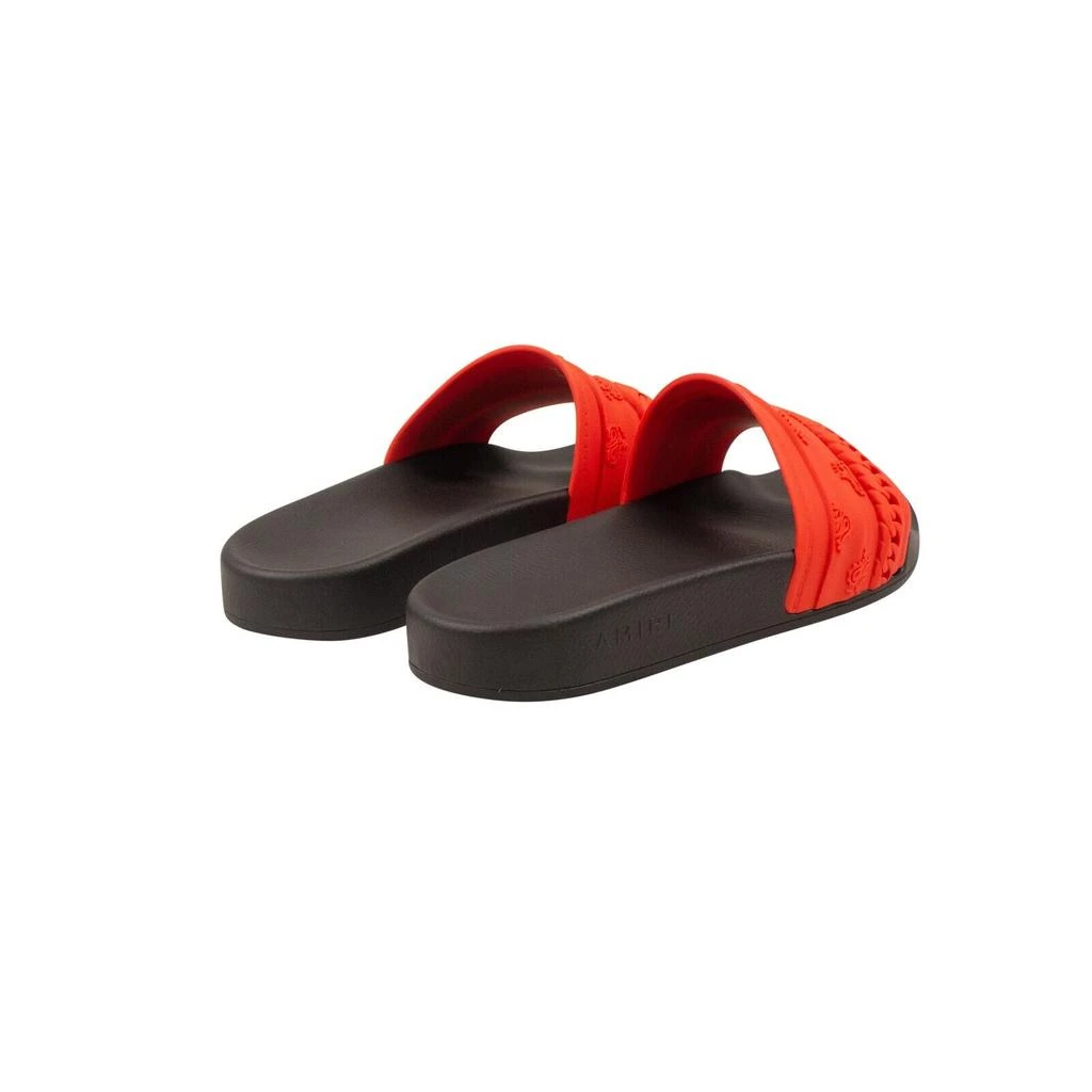 AMIRI Black And Red Bandana Chain Molded Slides 4