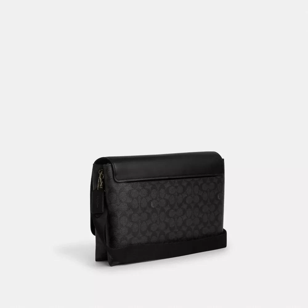 Coach Caleb Messenger Bag In Signature Canvas 3