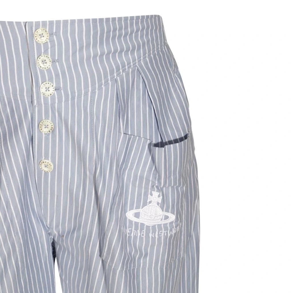 Vivienne Westwood Vivienne Westwood Logo Embroidered Striped Shorts 3