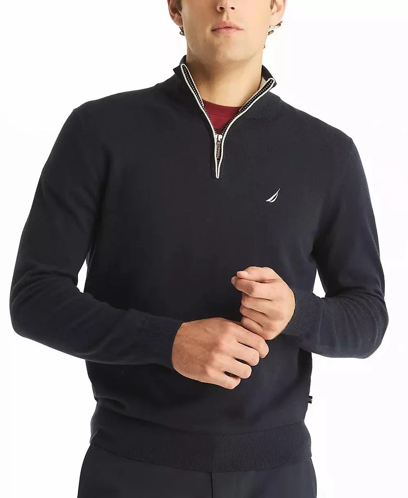 Nautica Men's Navtech Classic-Fit Solid Quarter-Zip Sweater 1