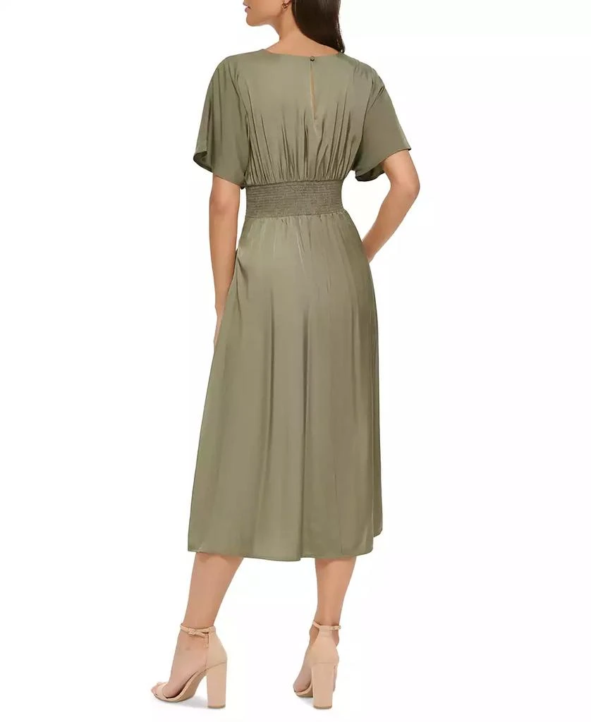 Kensie Women's Dolman-Sleeve Cinched-Waist Midi Dress 7