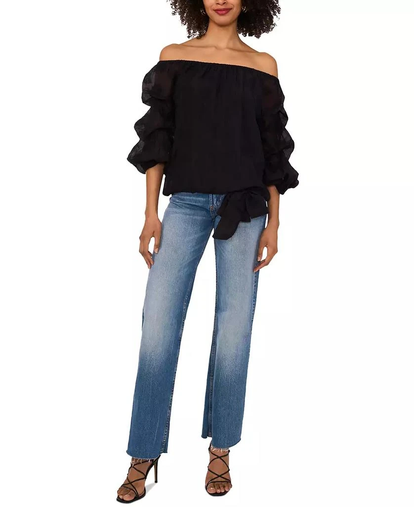 Vince Camuto Women's Off-The-Shoulder Balloon-Sleeve Tie-Hem Top 3