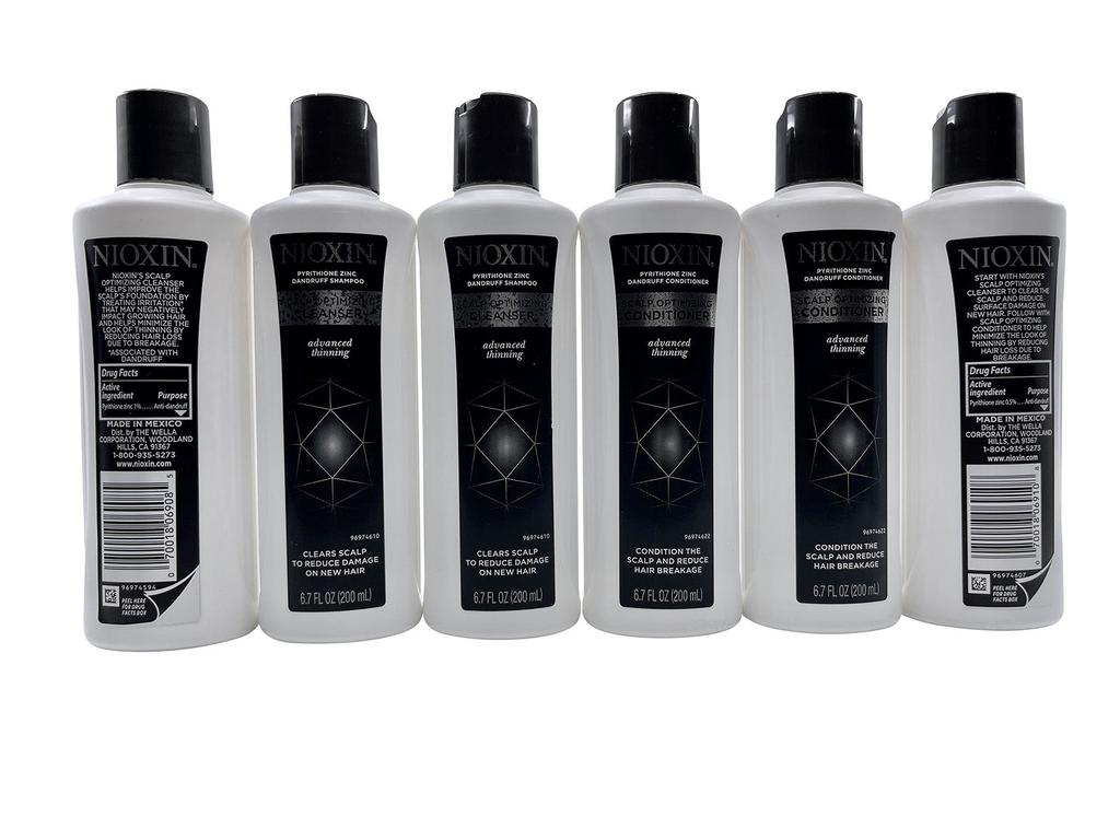 NIOXIN Pyrithione Zinc Dandruff Shampoo 6.7 OZ & Conditioner 6.7 OZ 3 of each