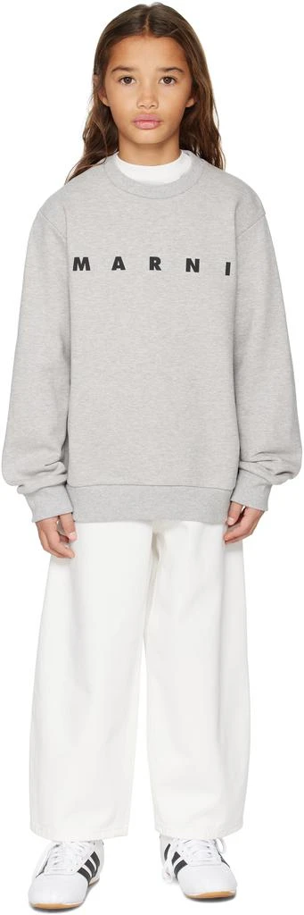 Marni Kids Gray Cotton Sweatshirt 4