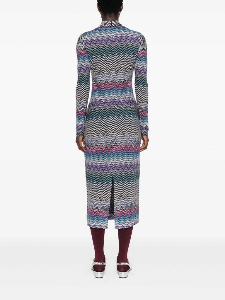 Missoni MISSONI - Zig Zag Motif Wool Midi Dress 3