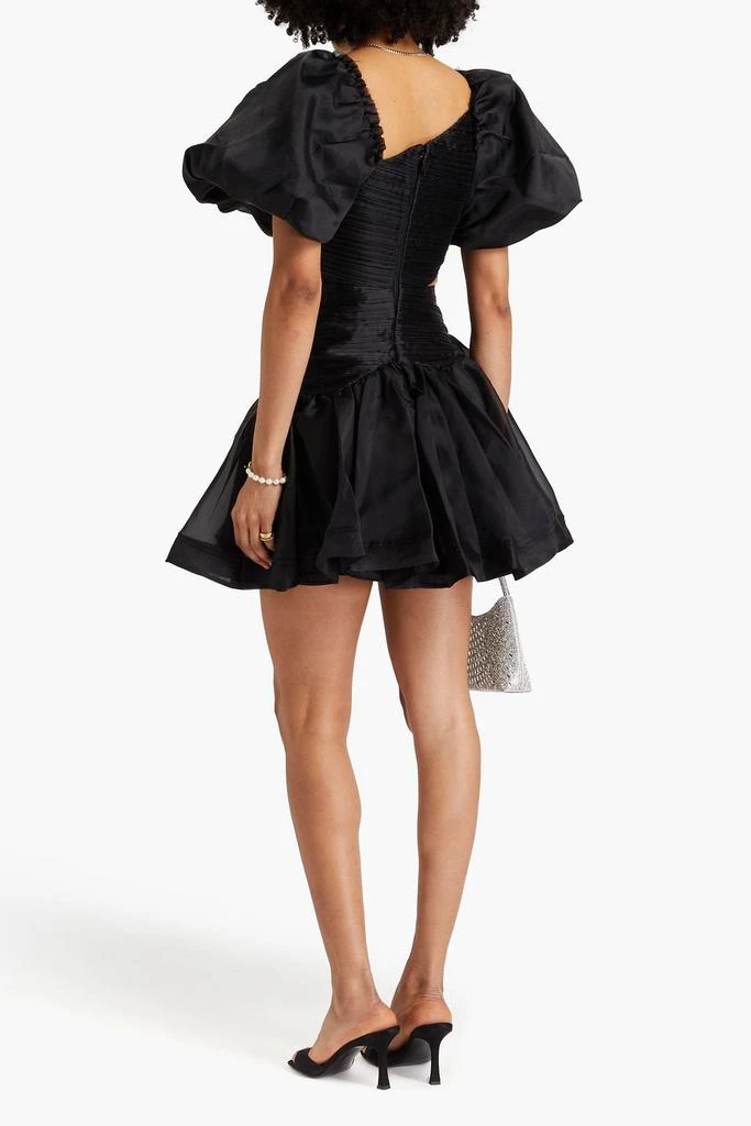 Aje Joan asymmetric pintucked organza mini dress 3