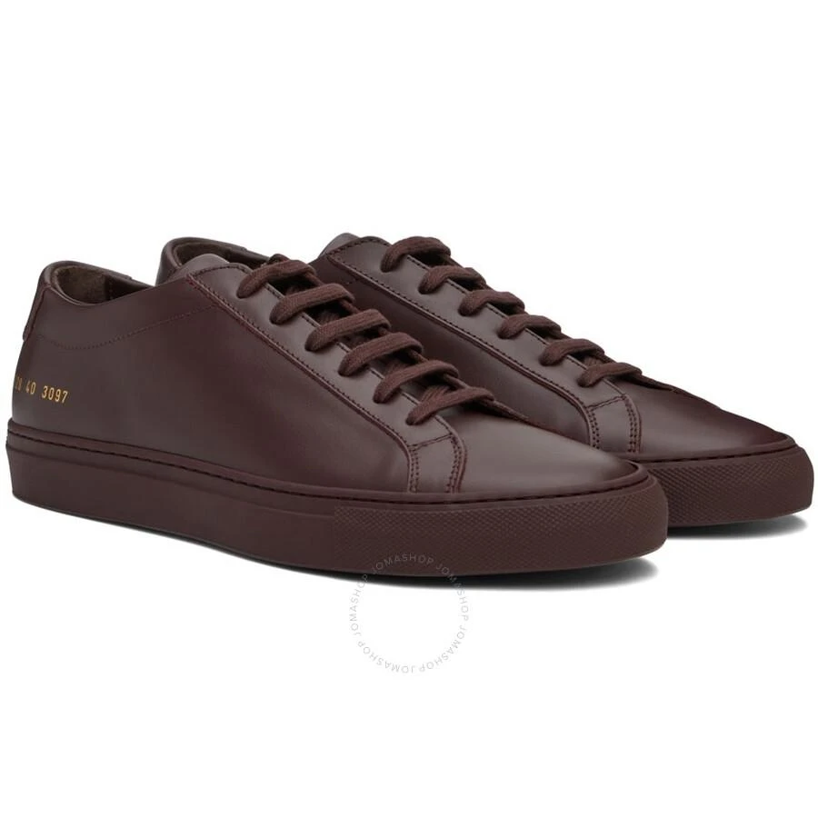 Common Projects Burgundy Achilles Low-Top Sneakers 3