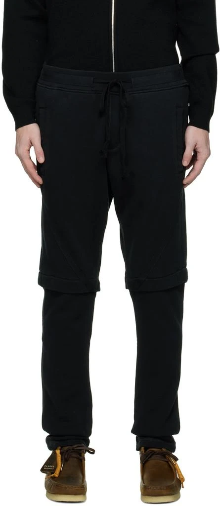 Greg Lauren Black Drawstring Lounge Pants 1