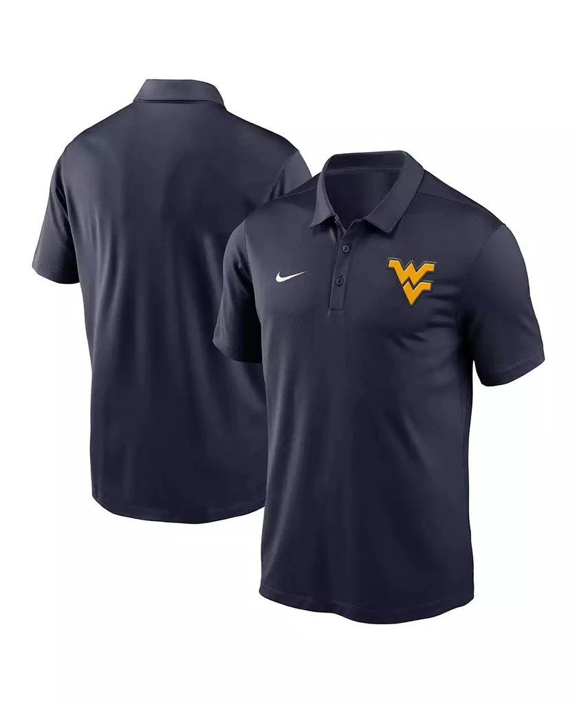 NIKE Men's Navy West Virginia Mountaineers Primetime Evergreen Franchise Performance Polo Shirt 1