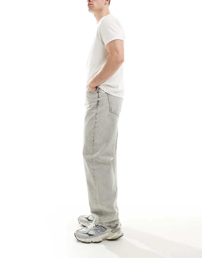 Pull&Bear Pull&Bear baggy  jeans in vintage grey 3