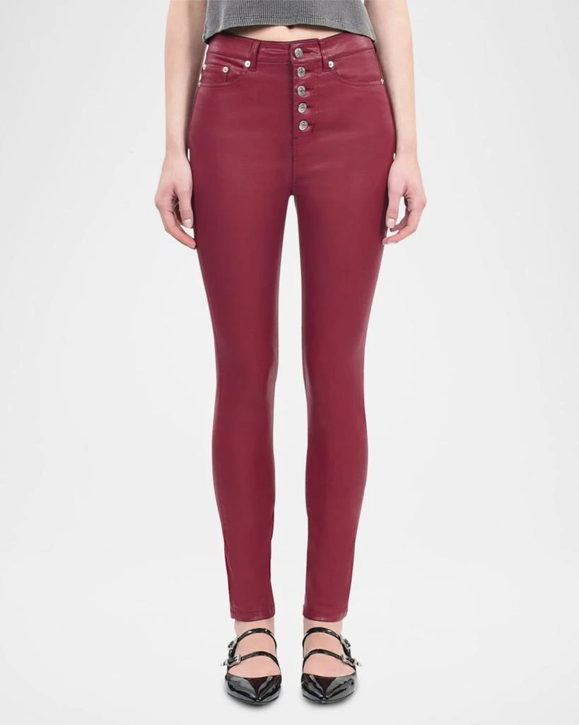 The Kooples Coated Button-Fly Skinny Jeans 2
