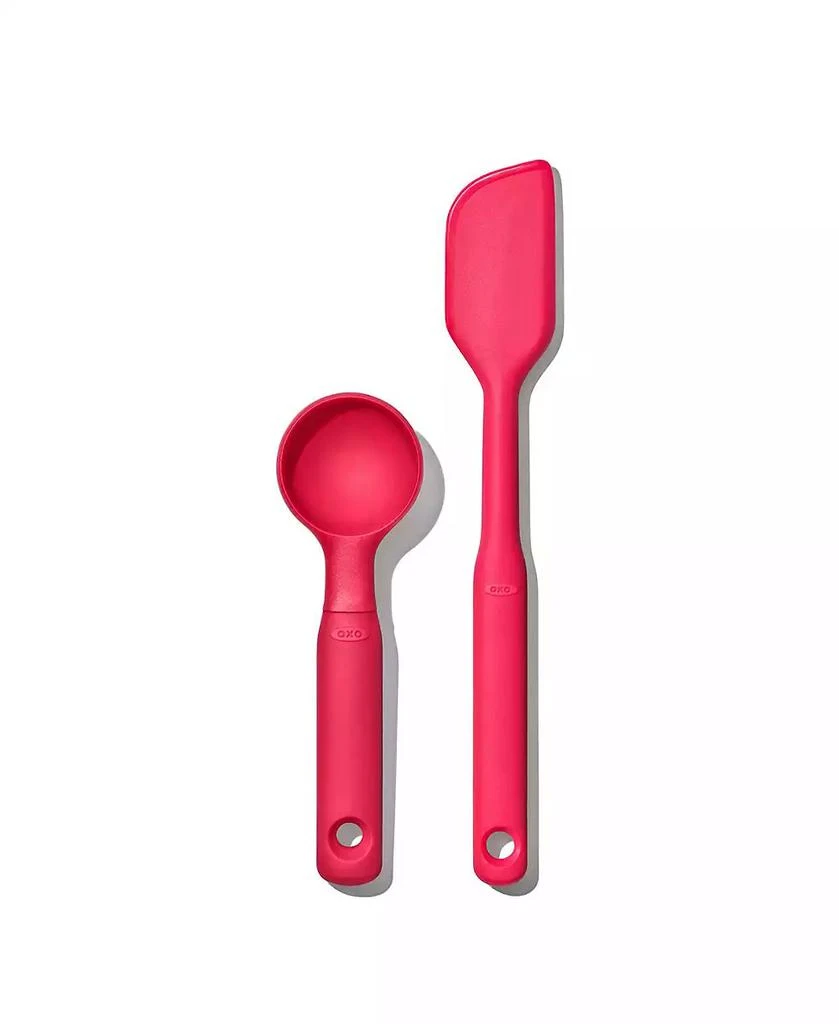 OXO 2 Piece Good Grips Medium Silicone Cookie Scoop and Small Spatula Set