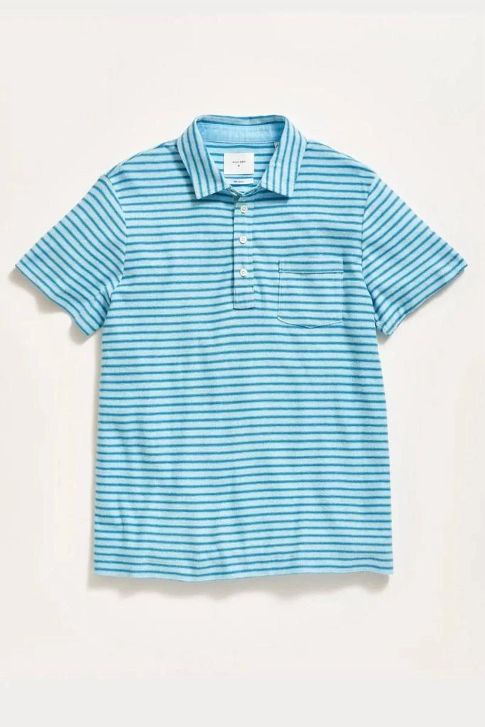 Billy Reid Billy Reid - Stripe Hemp Cotton Polo Shirt 7