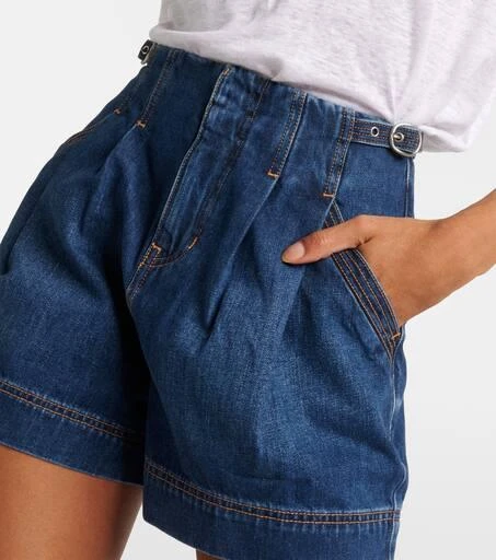 VERONICA BEARD Jaffe high-rise denim shorts 4