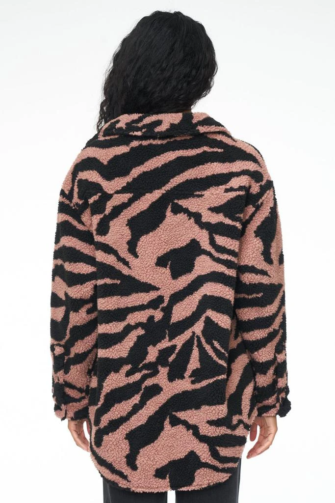 Pistola Denim Lynn Oversized Shearling Jacket - Clay Zebra 3