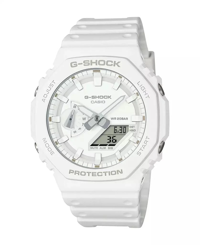 G-Shock Men's Analog Digital White Resin Watch, 45.4mm, GA2100-7A7 1