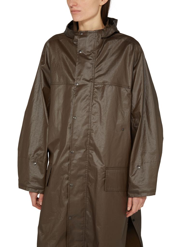コート Lemaire HOODED RAINCOAT LEMAIRE Hooded Raincoat | Brown | FARFETCH