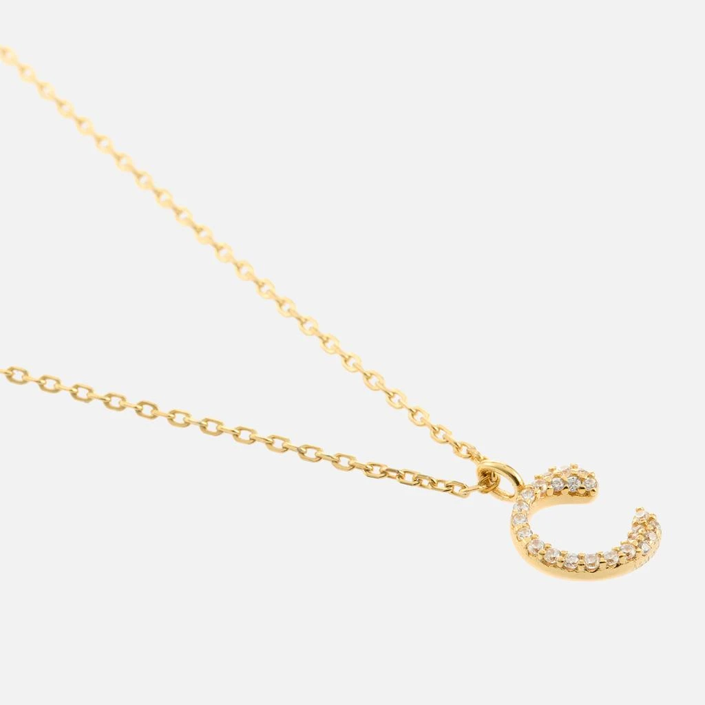 ASTRID & MIYU Initial Pavé 18K Gold-Plated Necklace 3