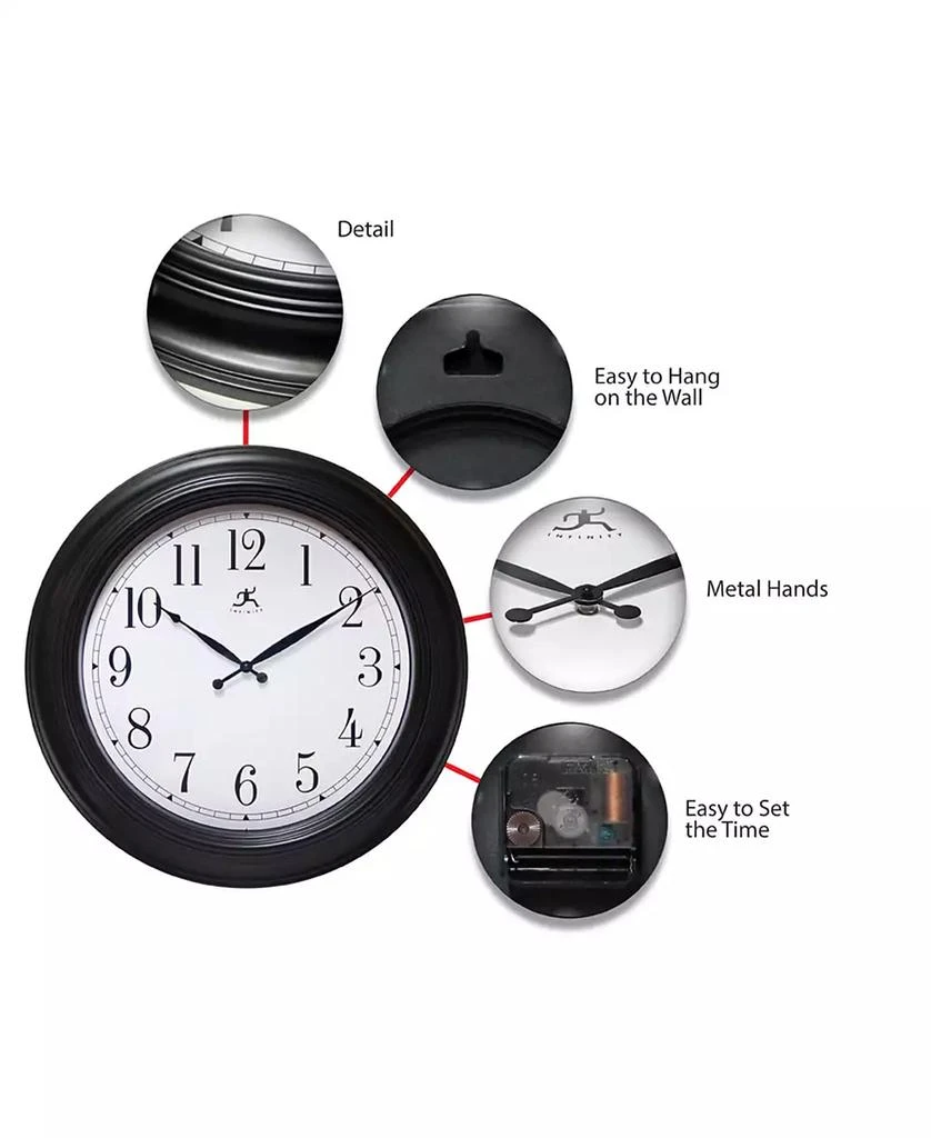 Infinity Instruments Round Wall Clock 6