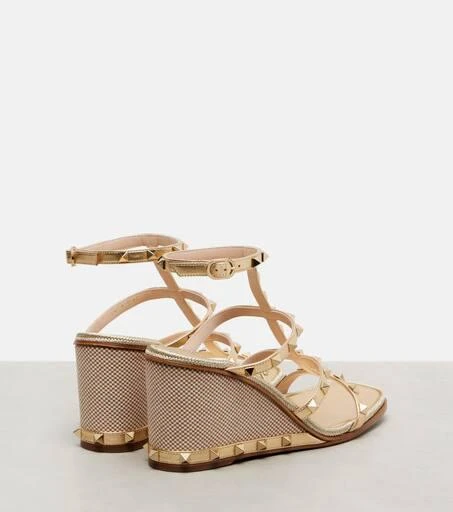 Valentino Rockstud 80 leather espadrille wedges 2
