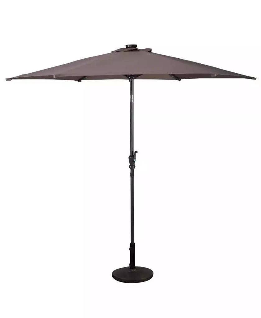 Mondawe 9 Feet Patio LED Solar Umbrella with Crank 8
