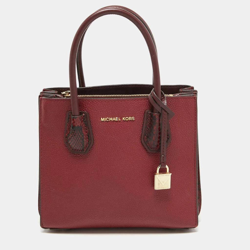 Michael Kors Michael Kors Red/Burgundy Leather Small Mercer Tote 1