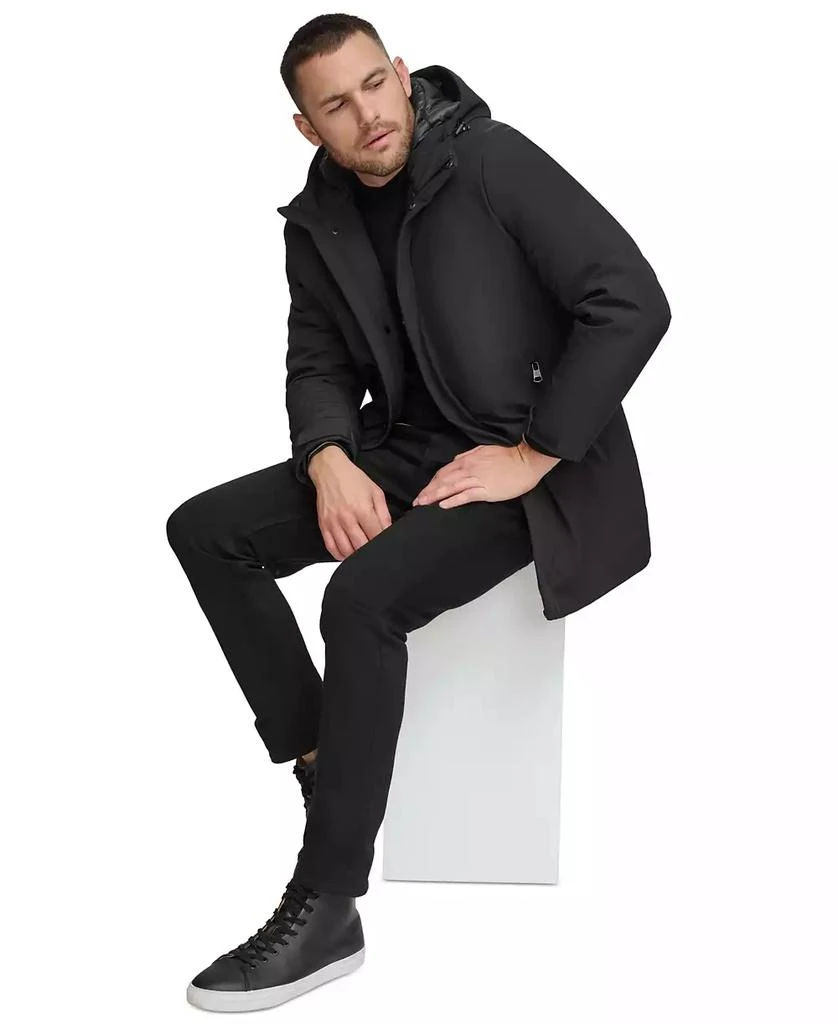 Calvin Klein Men's Flextech Stretch Water-Resistant Hooded Stadium Jacket 6