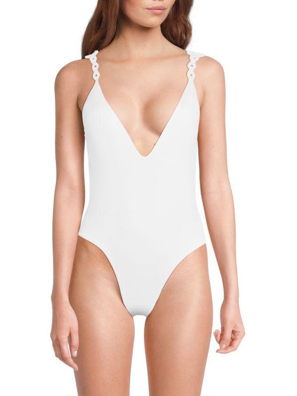 Peixoto Rhea Plunging V-Neck One-Piece Swimsuit
