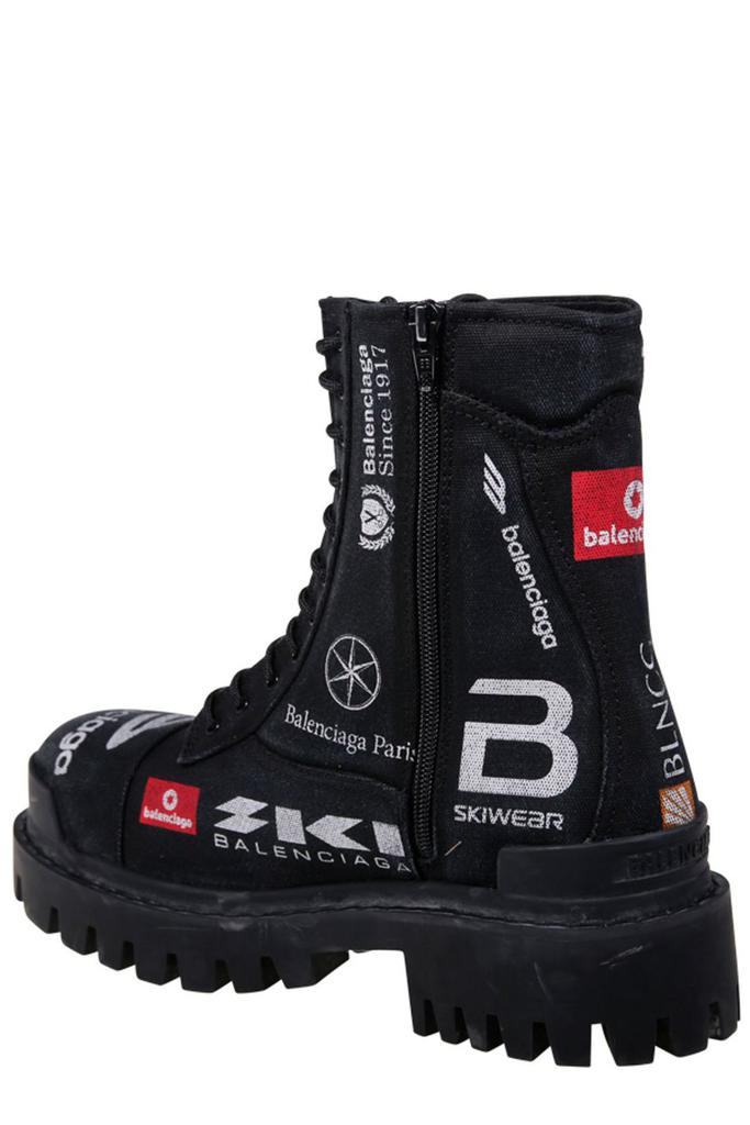 個人装備 BALENCIAGA STRIKE COMBAT BOOTS Balenciaga Strike Combat Boots New Graphic Black | Unboxing