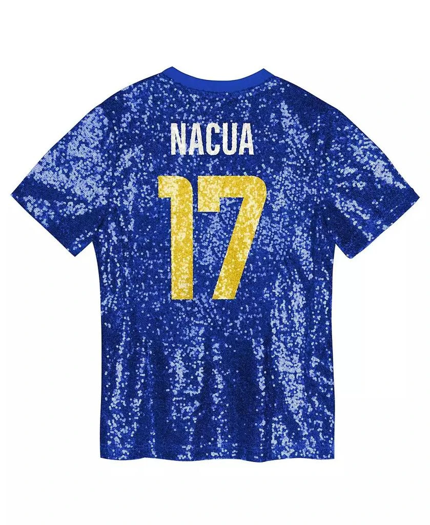 Outerstuff Big Girls Puka Nacua Royal Los Angeles Rams Sequin V-Neck Fashion Jersey 3