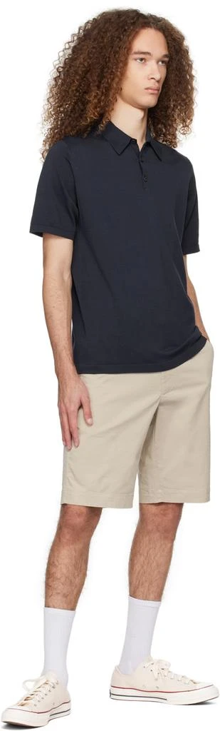 Sunspel Navy Three-Button Polo 4