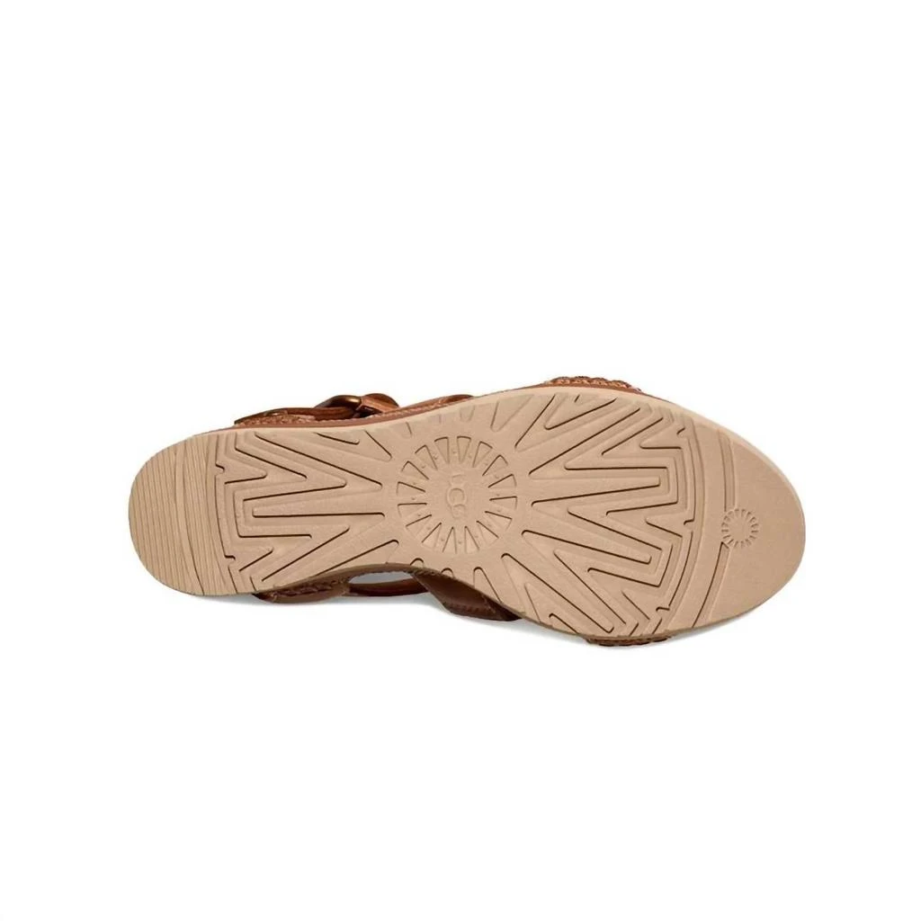 UGG Women's Abbot Strap Sandals In Cognac Brown 3