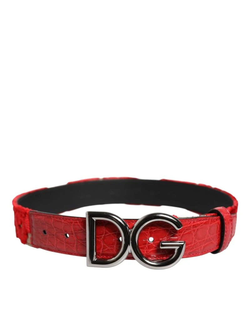 Dolce 
Gabbana Viscose DG Logo Metal Buckle Women
s Belt 2