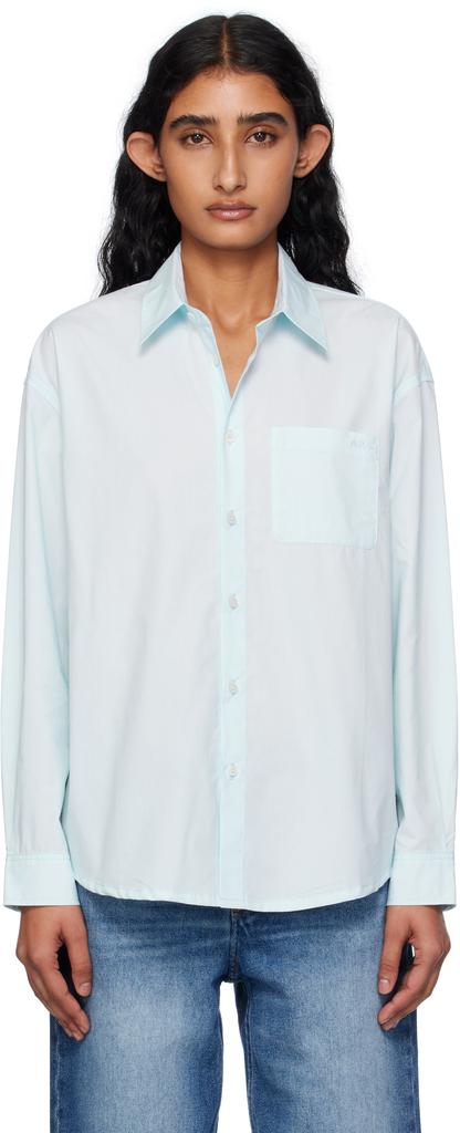 A.P.C. WHITE POPLIN ONDINE SHIRT - Shirts - BeyondStyle