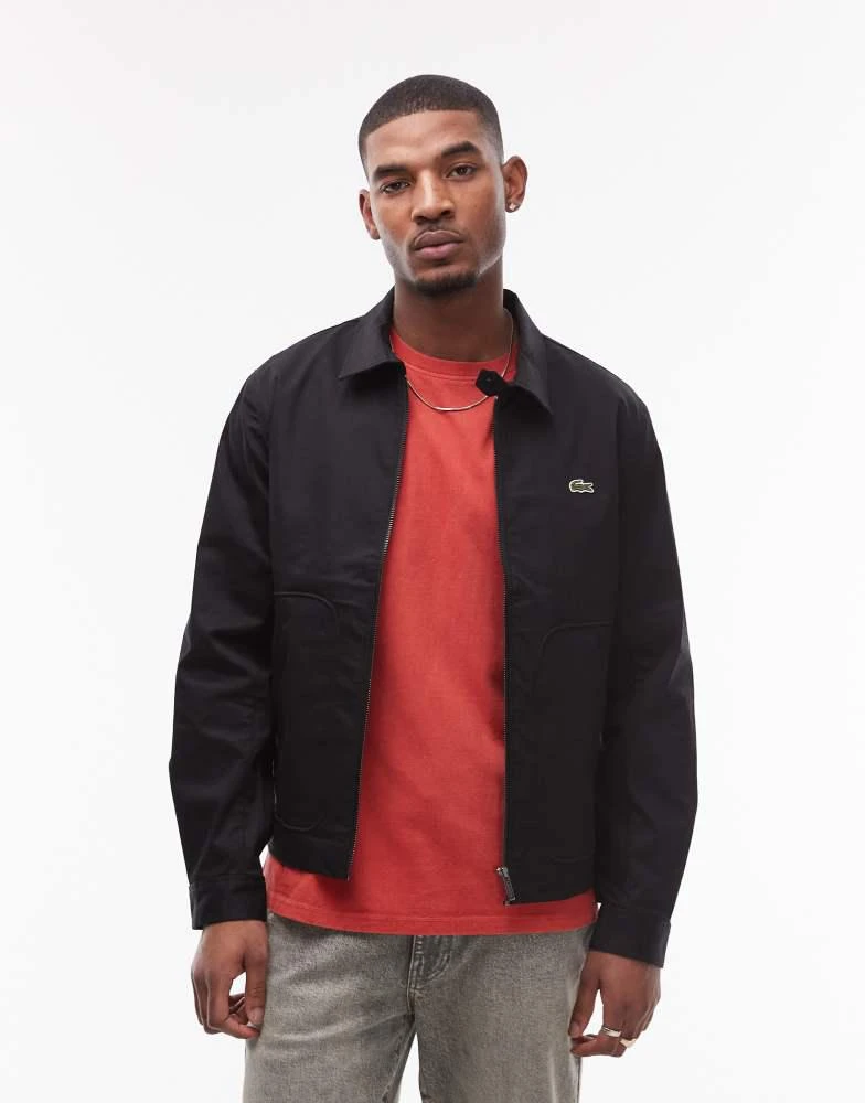 Lacoste Lacoste trucker jacket in black 1