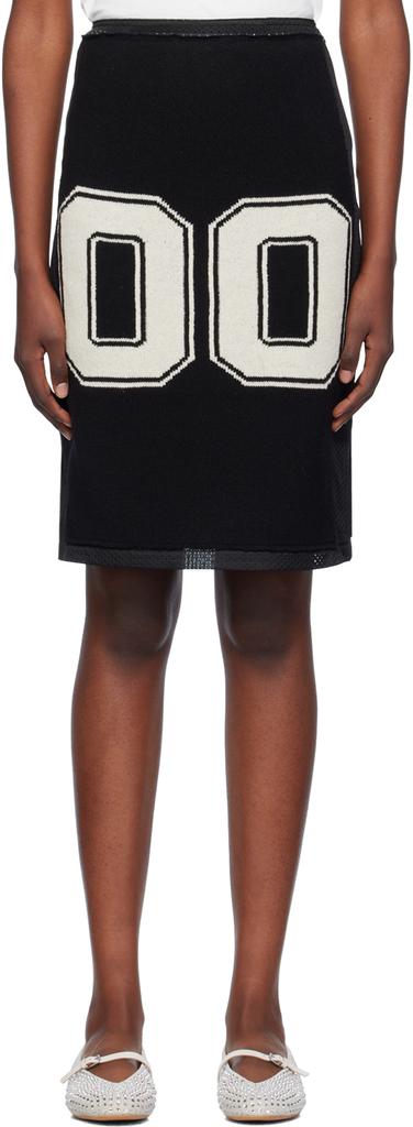Ashley Williams Black '00' Midi Skirt