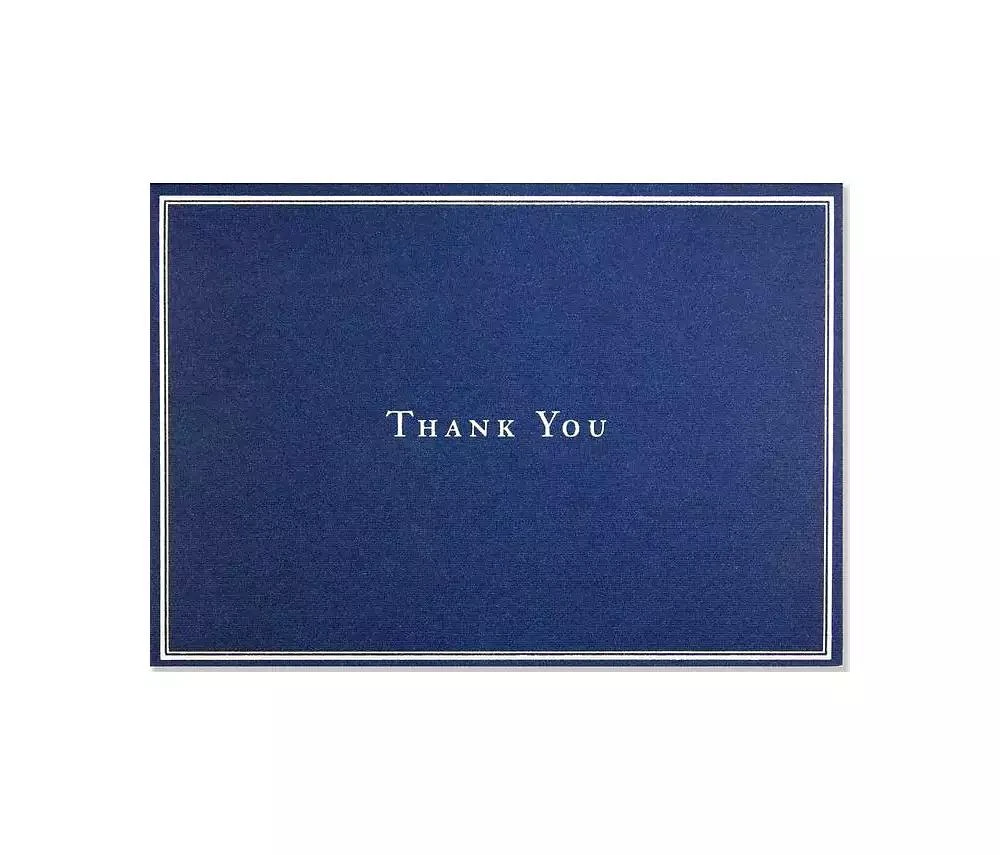 Barnes & Noble Navy Blue Thank You Notes (Stationery, Note Cards, Boxed Cards) by Peter Pauper Press 1