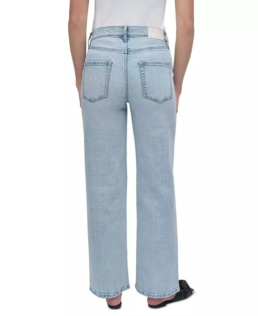 DKNY Women
s High-Rise Tailored Wide-Leg Jeans 4