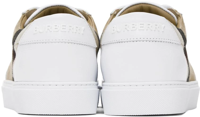 Burberry White & Tan House Sneakers 2
