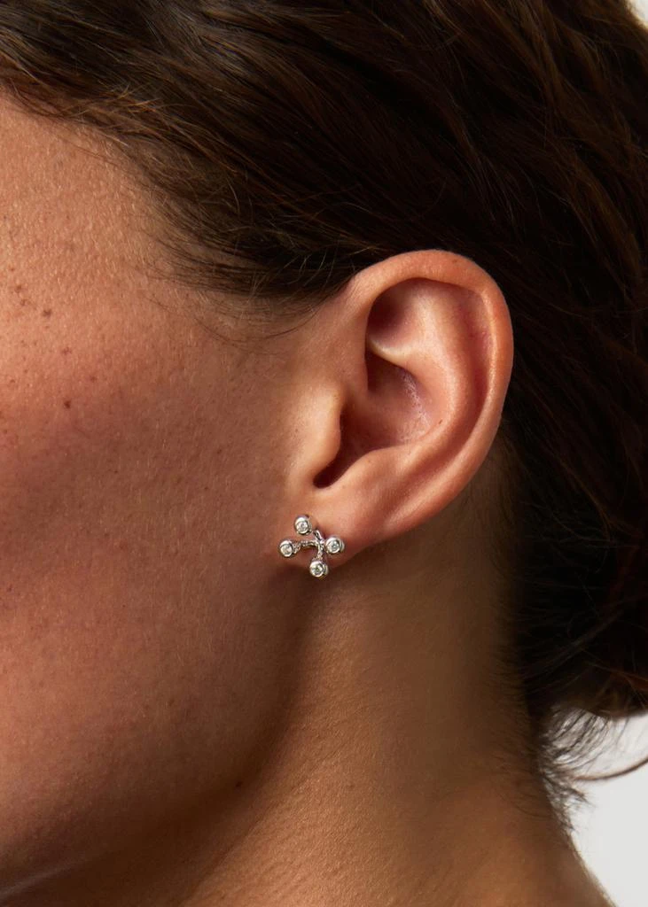 Missoma X The Flag Twins Atom sterling silver stud earrings 3