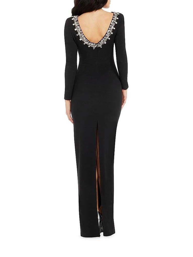 Dress The Population Anne Embellished Wrap-Front Gown 4