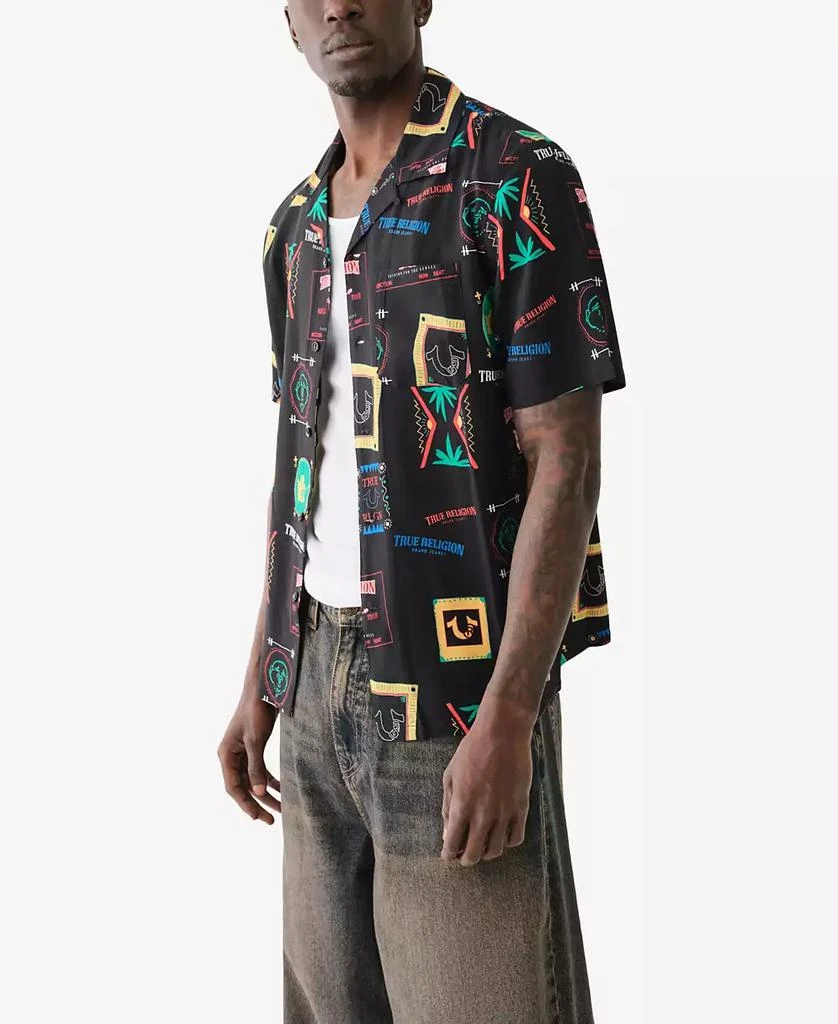 True Religion Men's Short Sleeve Camp Collar Resort Shirt 3