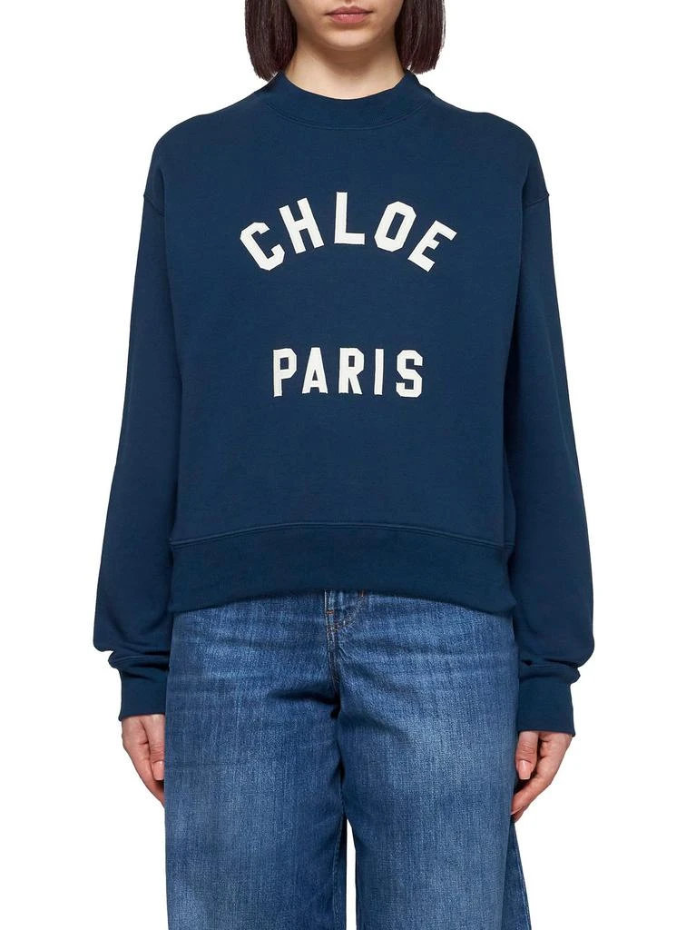 Chloé Chloé Logo Printed Mock-Neck Sweatshirt 3