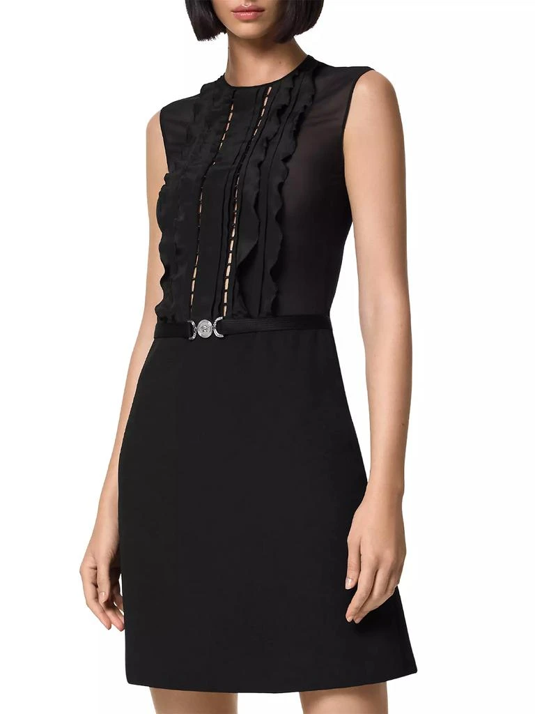 Versace Georgette Medusa Belted Minidress 2