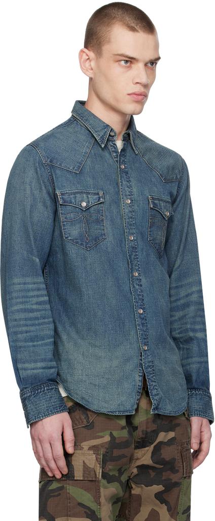 RRL Indigo Western Denim Shirt