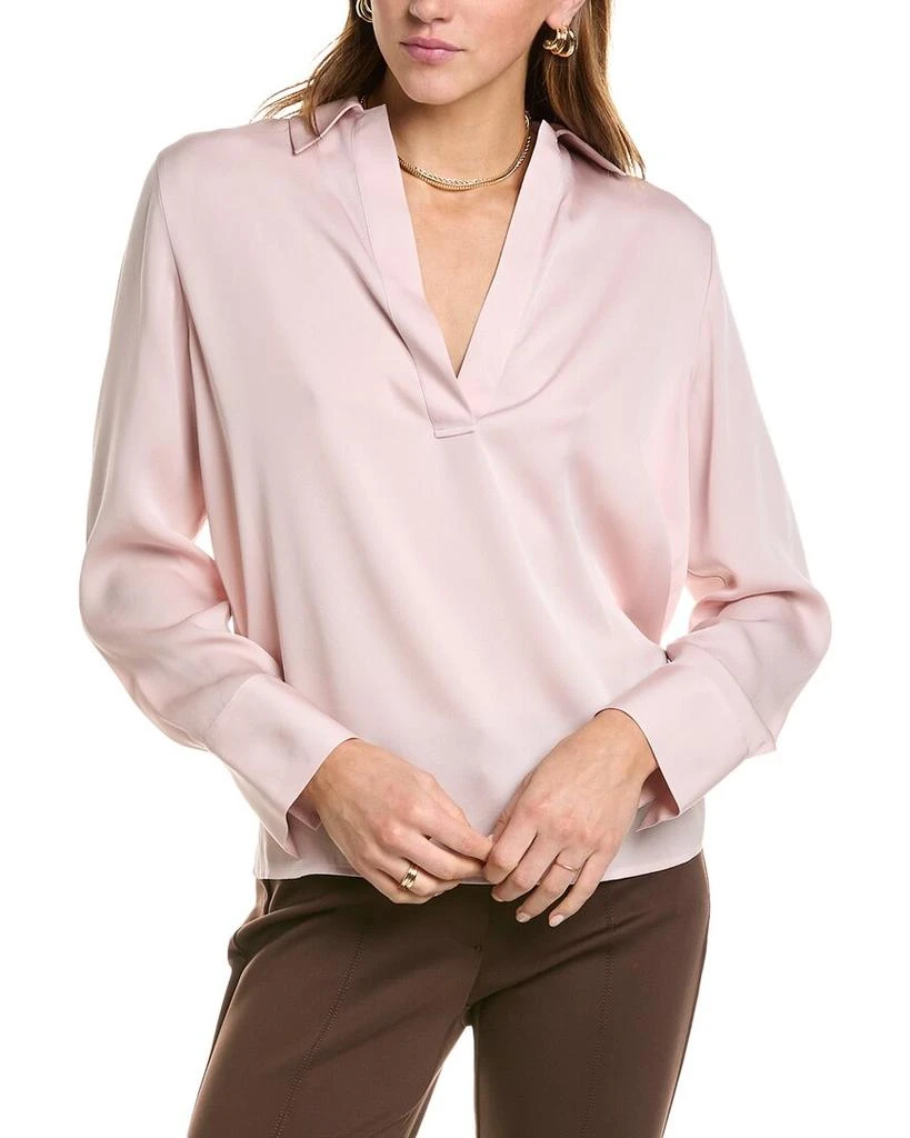 Vince Silk-Blend Polo Shirt 1