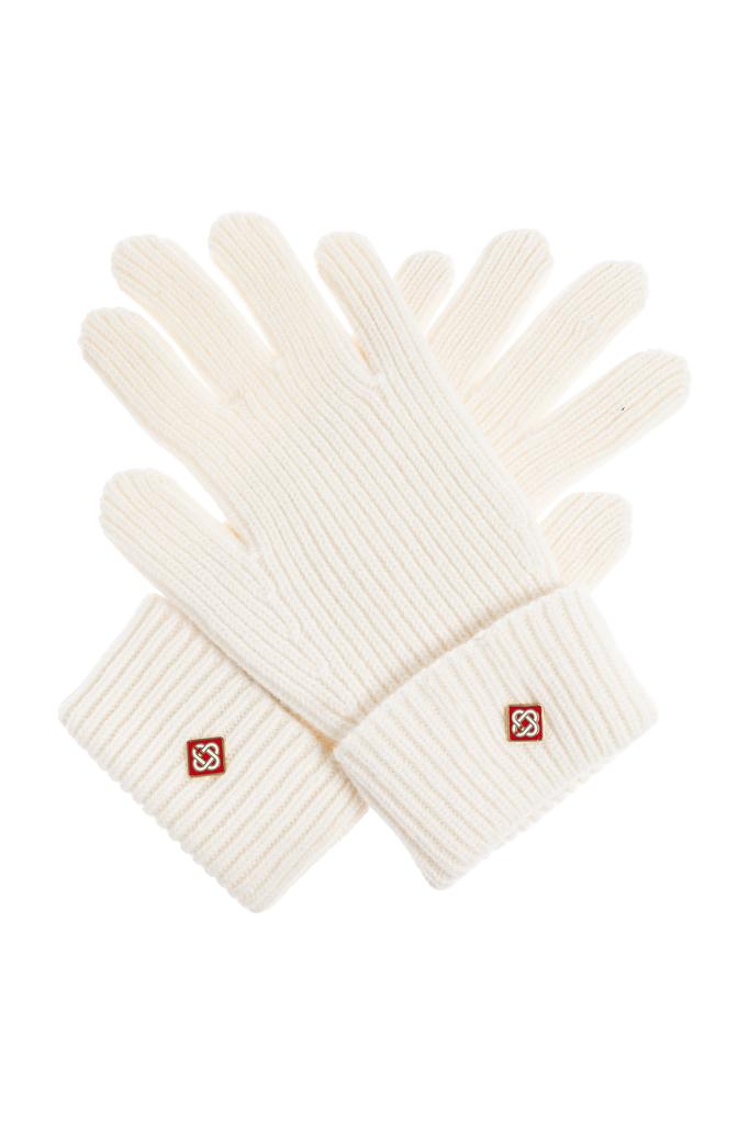Casablanca Wool gloves with logo