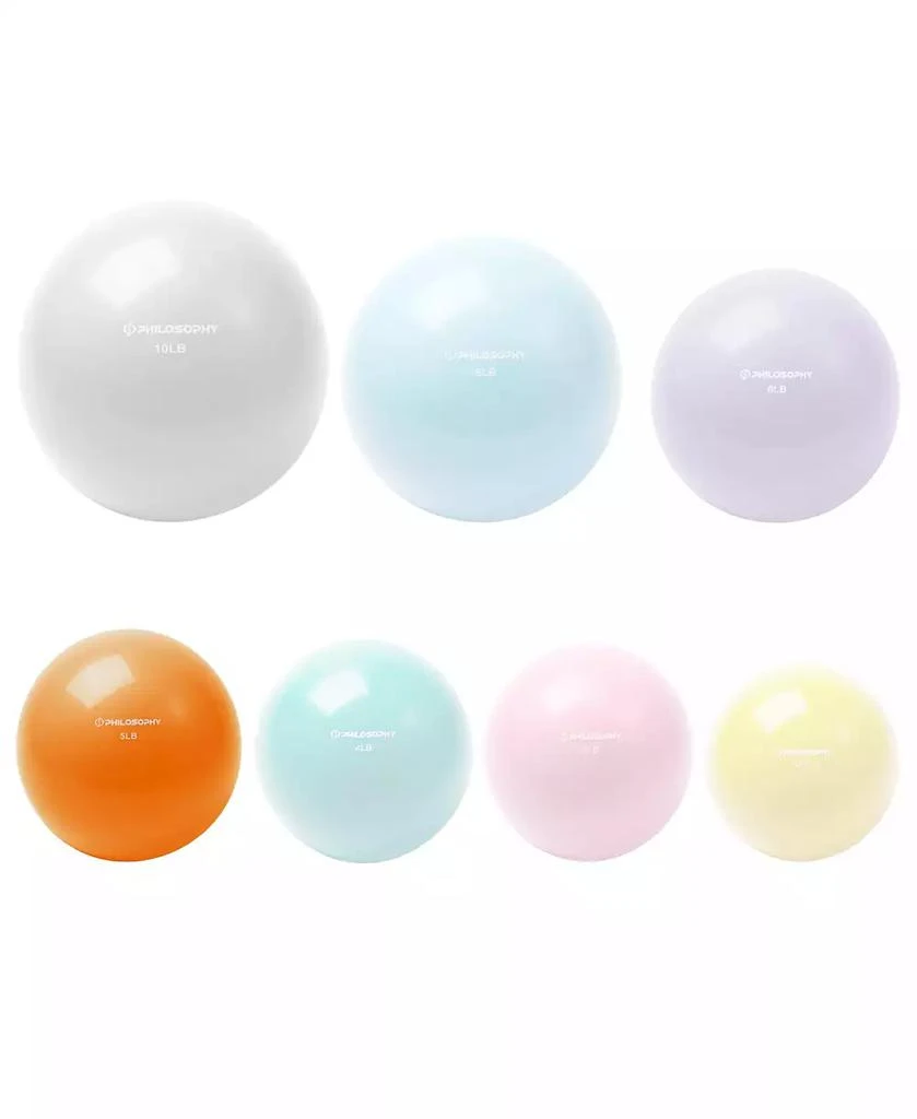 Philosophy Gym Toning Ball, 5 LB, Orange - Soft Weighted Mini Medicine Ball 5