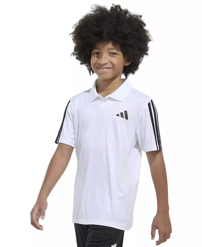Adidas Big Boys Printed Debossed Logo Short-Sleeve Polo Shirt 3