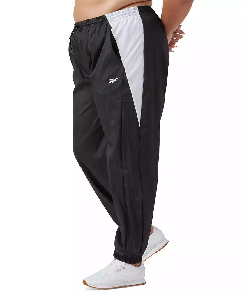 Reebok Plus Size Pull-On Logo Woven Track Pants 1
